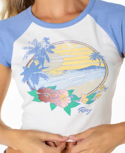 Roxy Around The Beach Tee In Blue