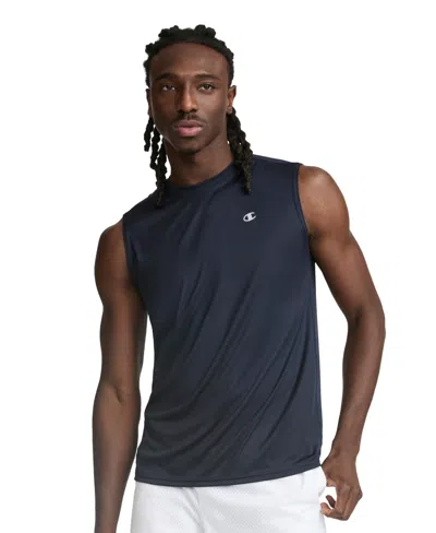 Champion Sport Muscle Tank, Reflective C Logo In Blue