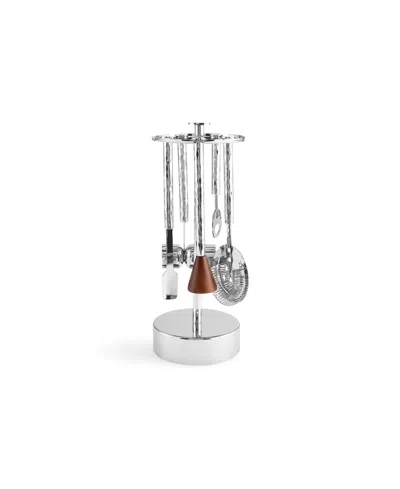 Michael Aram Reflective Bar Tools Set In Silver