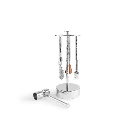 Michael Aram Reflective Bar Tools Set In Silver