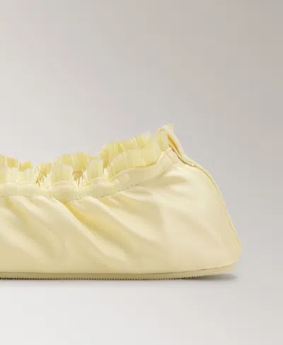 Mango Satin Ballet Flat In Yellow