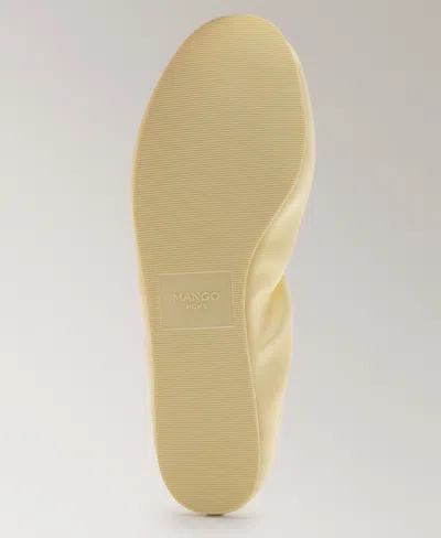Mango Satin Ballet Flat In Yellow