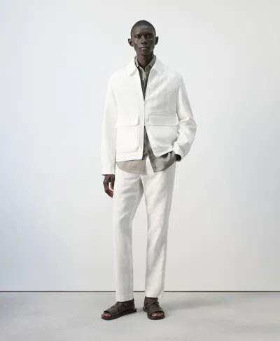 Mango Men's Pockets Jacket In White