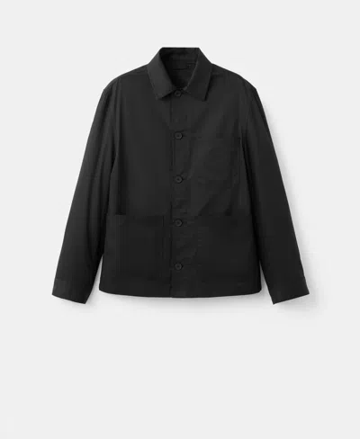 Mango Patch Pocket Jacket In Black