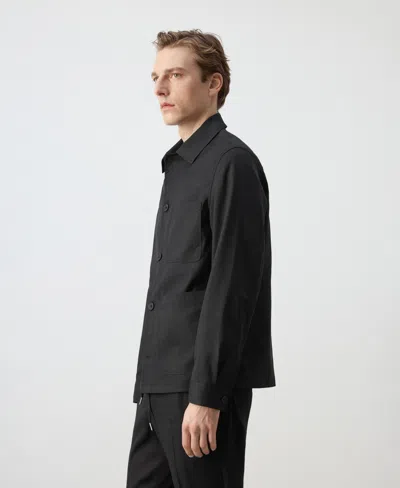 Mango Patch Pocket Jacket In Black