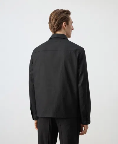Mango Patch Pocket Jacket In Black