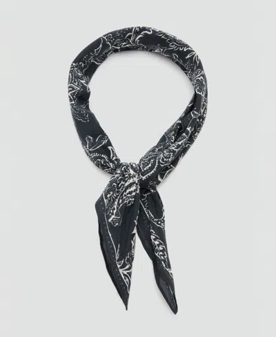 Mango Men's Printed Scarf In Black