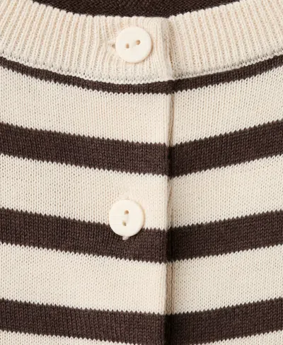 Mango Stripped Knit Cardigan In Multi