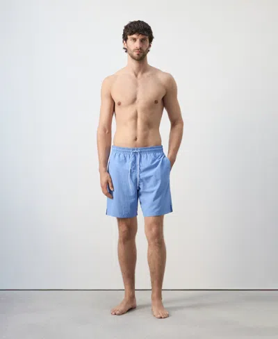 Mango Men's Basic Drawstring Swimsuit In Blue