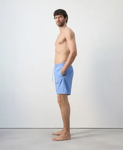 Mango Men's Basic Drawstring Swimsuit In Blue