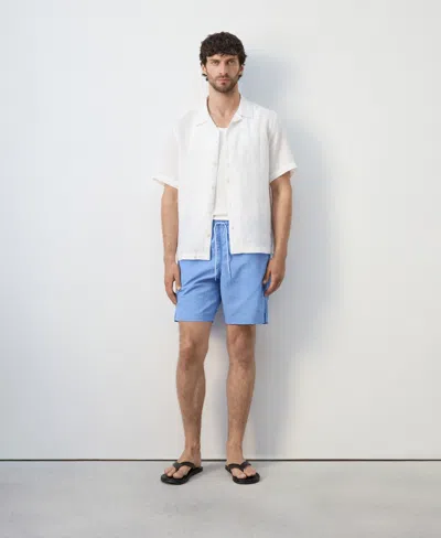 Mango Men's Basic Drawstring Swimsuit In Blue