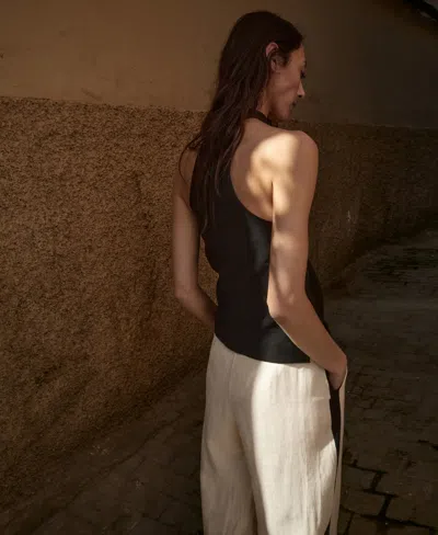 Mango Racerback Top In Black