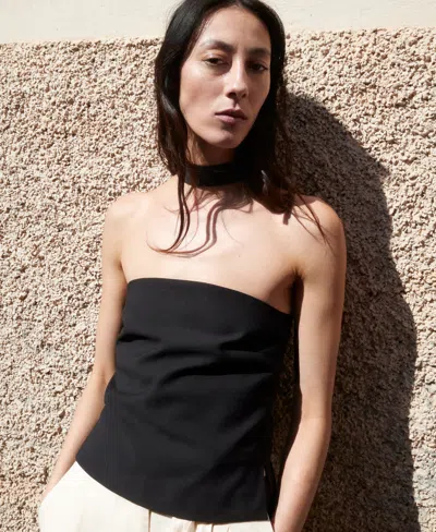 Mango Racerback Top In Black