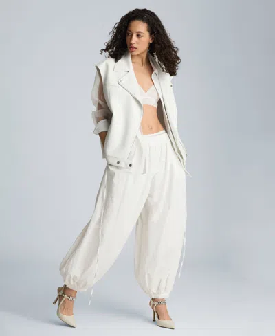 Kenneth Cole Pull On Bubble Leg Pant In White
