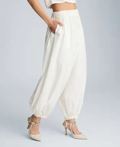 Kenneth Cole Pull On Bubble Leg Pant In White