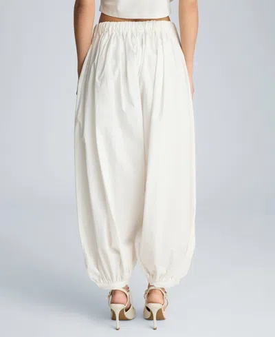 Kenneth Cole Pull On Bubble Leg Pant In White