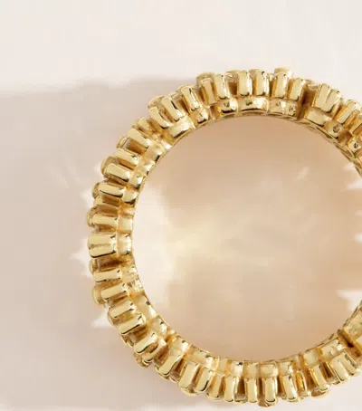 Suzanne Kalan Yellow Gold And Diamond Short Stack Ring In Gold