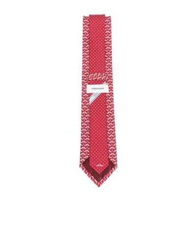 Ferragamo Pointed Tie In Red