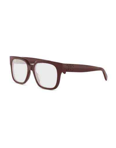 Celine Full Frame Plain Mirror In Burgundy