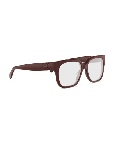 Celine Full Frame Plain Mirror In Burgundy