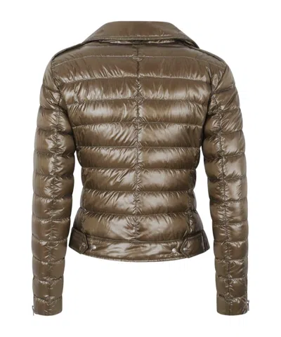 Herno Long-sleeved Down Jacket In Brown