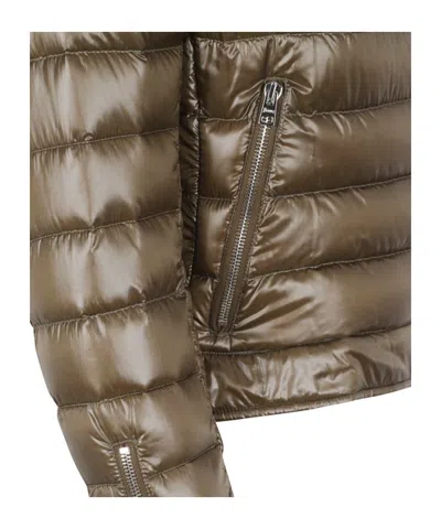 Herno Long-sleeved Down Jacket In Brown