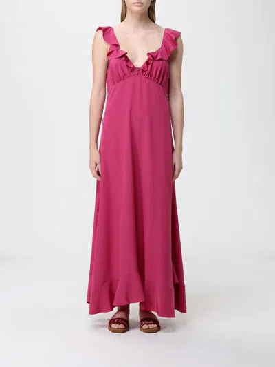 Chloé Chloe Women Tyrian Purple Crepe Dress In Pink