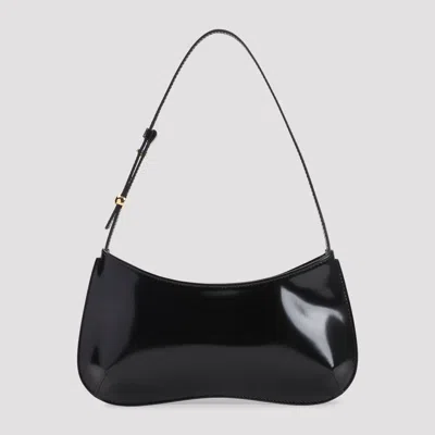 Jacquemus Versatile Shoulder Bag Adjustable Strap Smooth Finish In Black