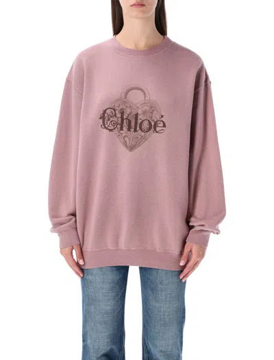 Chloé Oversized Relaxed Sweatshirt In Orange