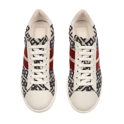 Bally Wiky Stripe Pattern Jacquard Sneakers In Multi