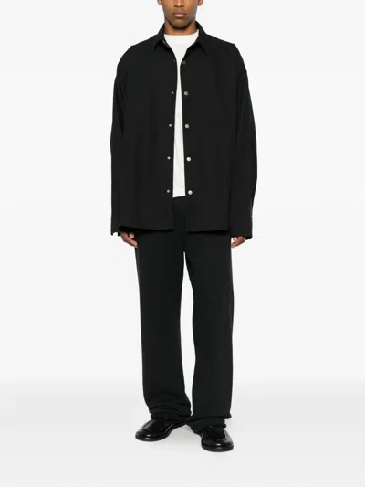 Essentials Press-stud Shirt In Black