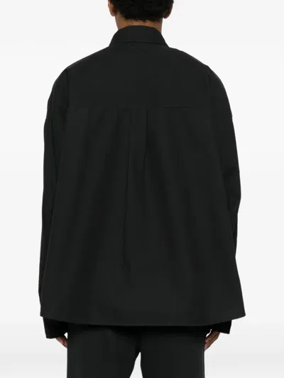 Essentials Press-stud Shirt In Black