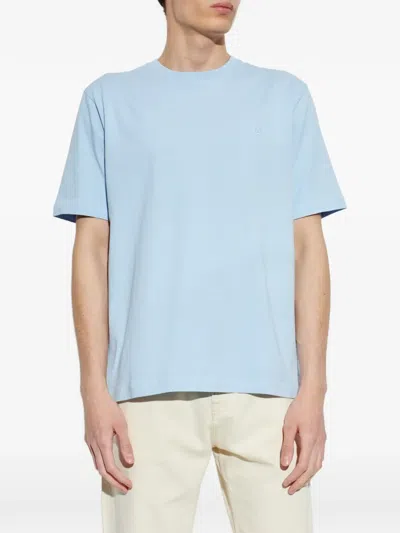 Samsoe & Samsoe Saotto Logo-embroidered T-shirt In Blue