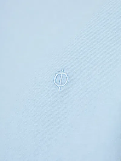 Samsoe & Samsoe Saotto Logo-embroidered T-shirt In Blue
