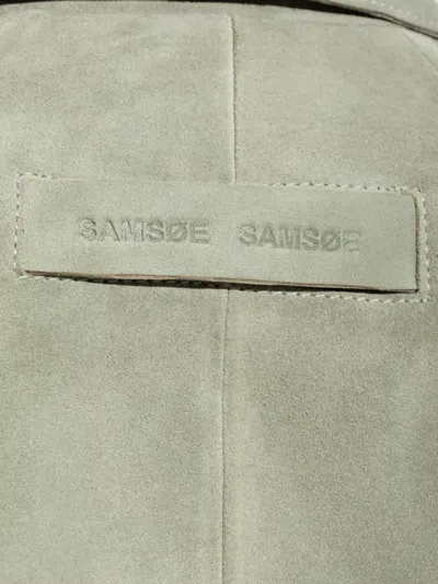 Samsoe & Samsoe Sarae Belted Suede Coat In Brown