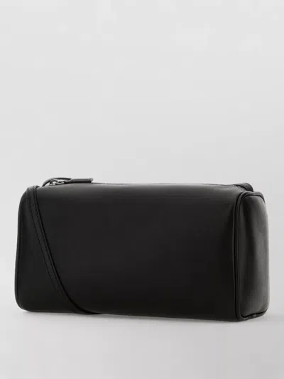 The Row Nineties Leather Crossbody Shoulder Bag In Black