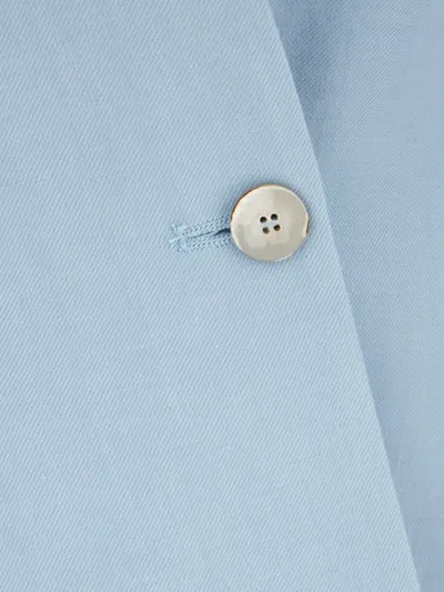 Antonelli Collarless Single-button Jacket In Blue