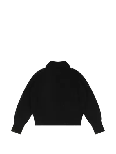 Entire Studios Blimp Quarter Zip Sweater In Black