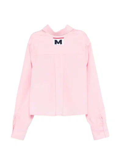 Msgm Logo-print Shirt In Pink