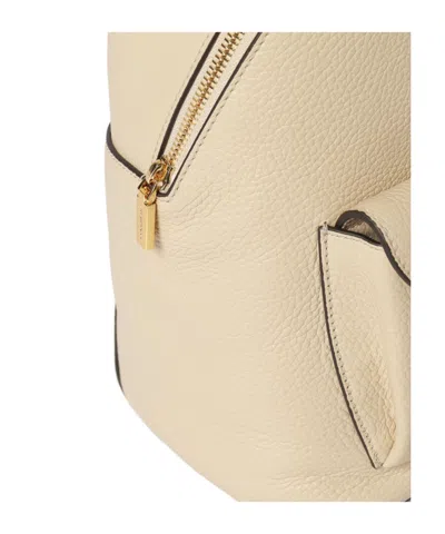 Coccinelle Flap-pocket Leather Backpack In Brown
