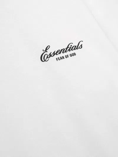 Essentials White Classic Long Sleeve T-shirt In White