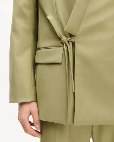 Kenzo Double Breasted Kimono Tailored Jacket In Gold