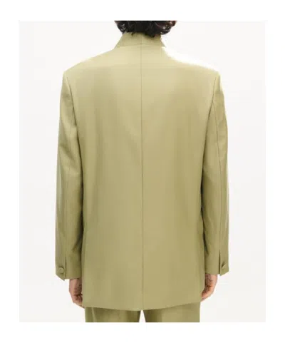 Kenzo Double Breasted Kimono Tailored Jacket In Gold