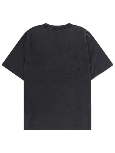 Satisfy Distressed Logo-print T-shirt In Black