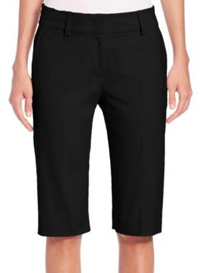 Shop Piazza Sempione Stretch-cotton Walking Shorts In Black