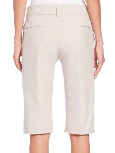 Shop Piazza Sempione Stretch-cotton Walking Shorts In Optic White