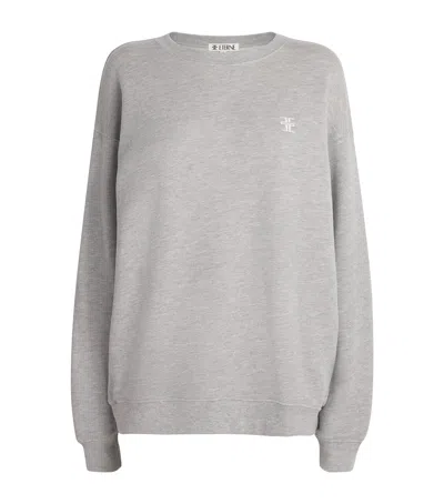 Éterne Oversized Crew Neck Sweatshirt Heather Grey In Gray
