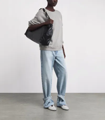 Éterne Oversized Crew Neck Sweatshirt Heather Grey In Gray
