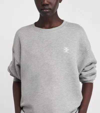 Éterne Oversized Crew Neck Sweatshirt Heather Grey In Gray