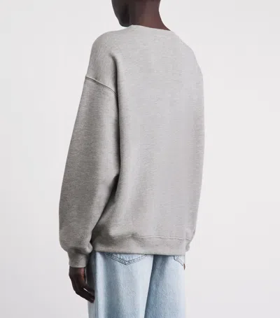 Éterne Oversized Crew Neck Sweatshirt Heather Grey In Gray